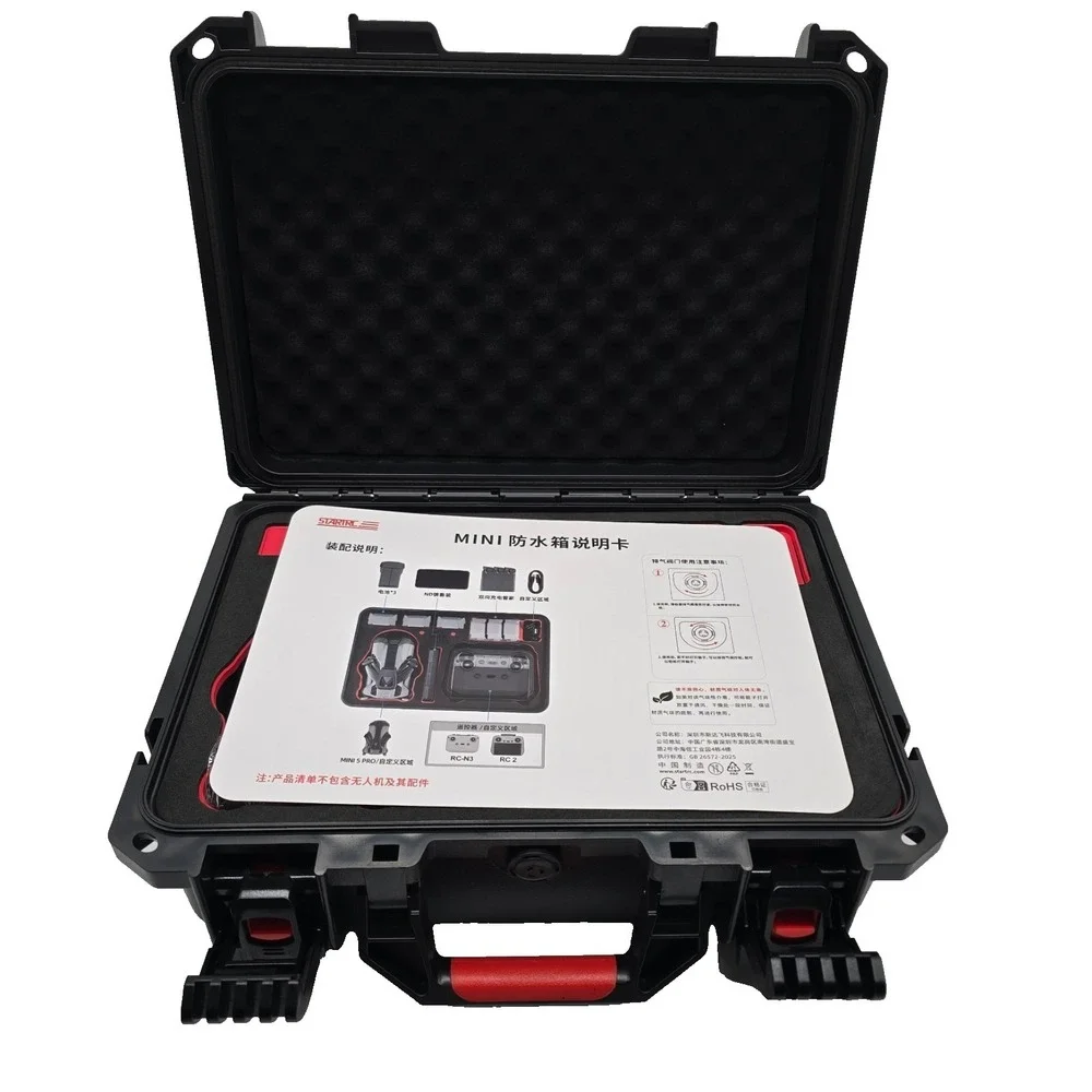 STARTRC Waterproof Hard Case for DJI Mini 5 Pro 4 Pro 3 IP67 7 Batteries Storage
